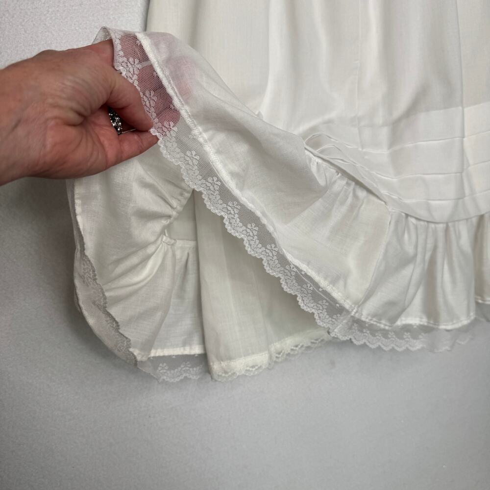 Vintage 1970s Handmade Christening Baptism Gown Lace Heirloom Baby 6-12M - Picture 4 of 15